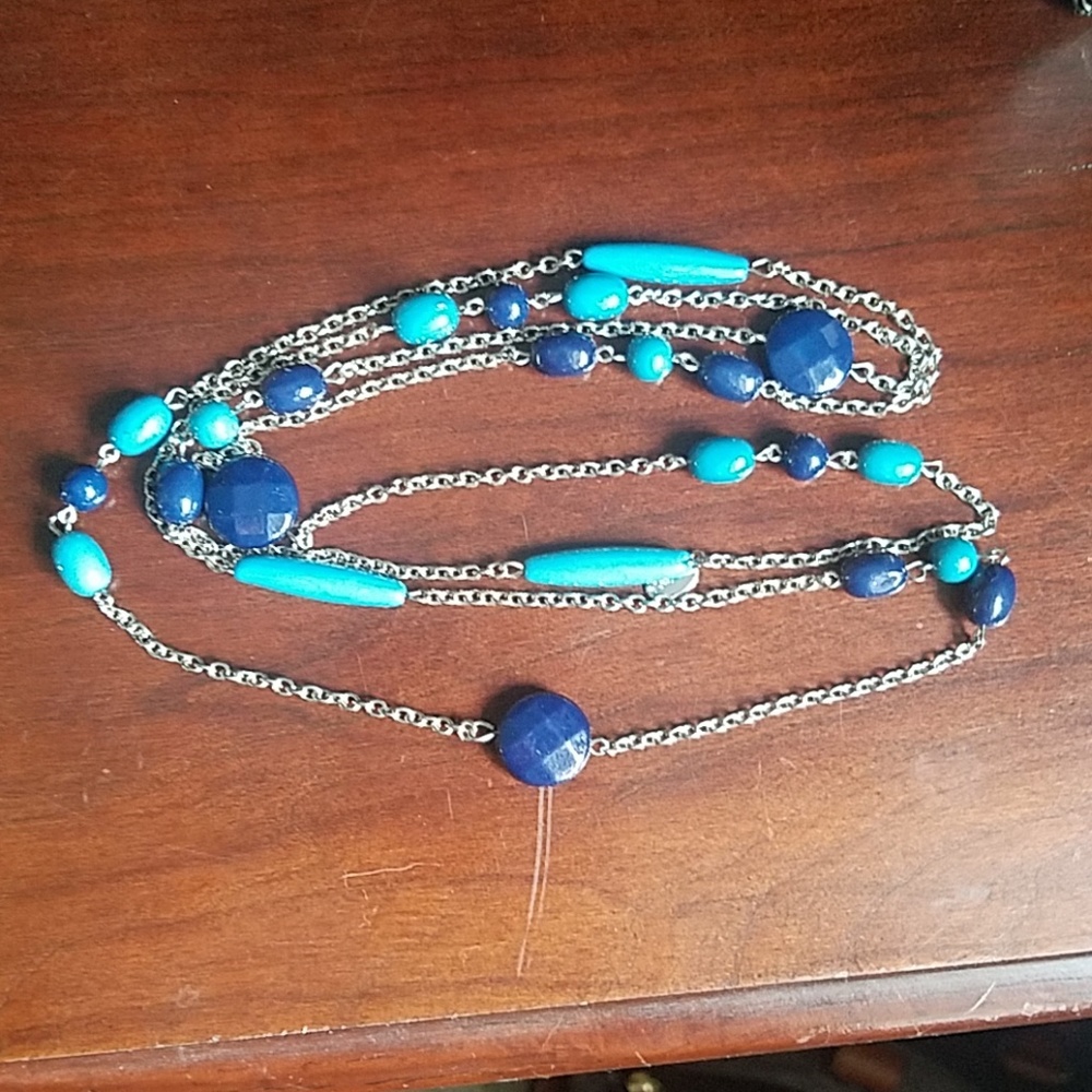 Long Blue Necklace